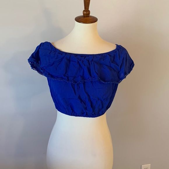 Miss Selfridge Tops - [Miss Selfridge] Royal Blue Crop Top - Size 8